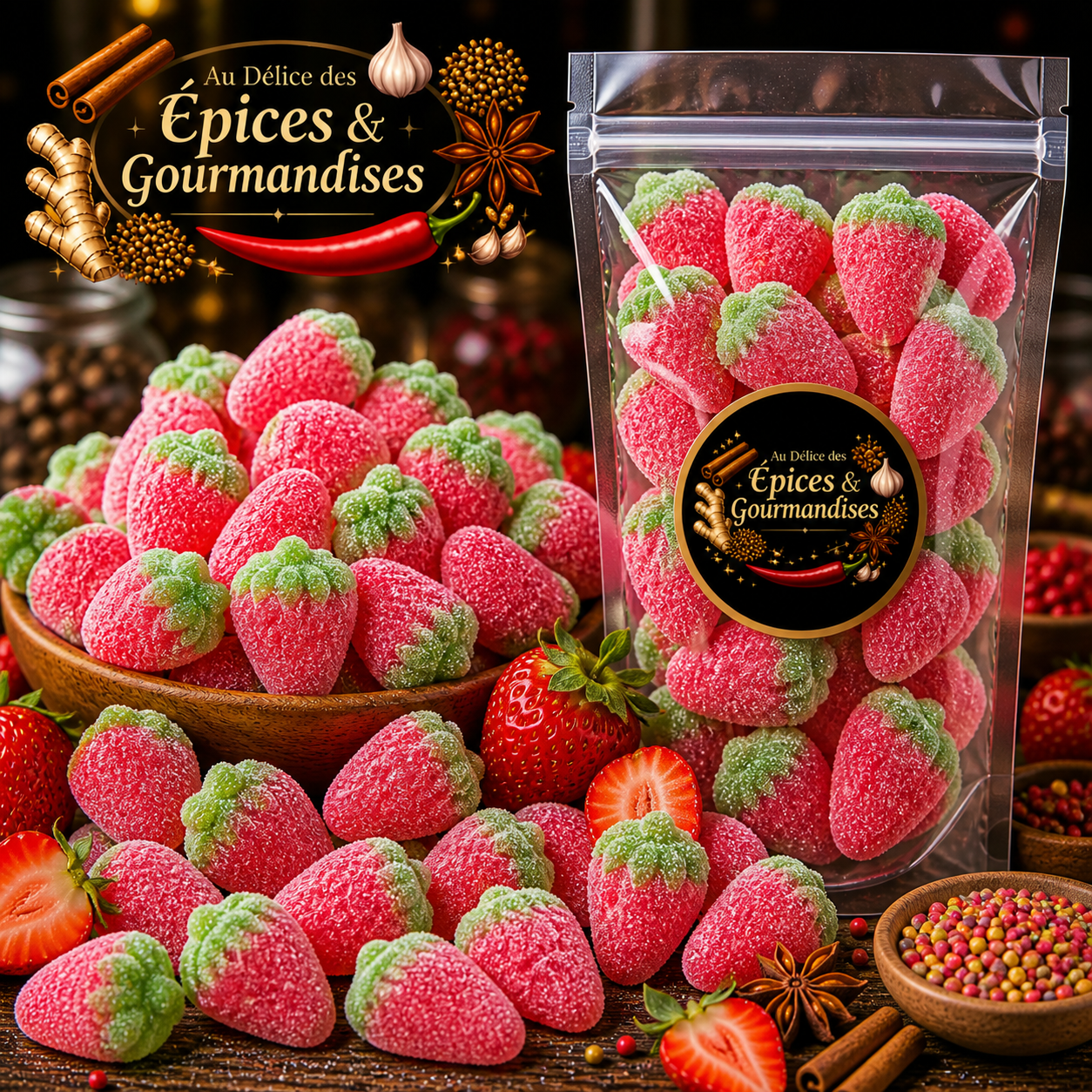 FRAISE SUCRÉES 100G