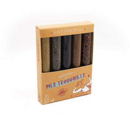 SUPPORT EN BOIS Mini – 5 tubes à épices Minis