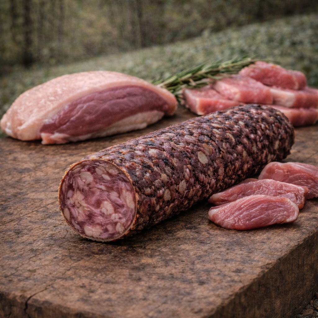 SAUCISSON SEC ARTISANAL CANARD & PORC 200G  (EN COURS DE REAPPROVISIONNEMENT)