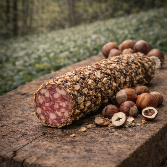 SAUCISSON SEC ARTISANAL AUX NOISETTES 200G (EN COURS DE REAPPROVISIONNEMENT)